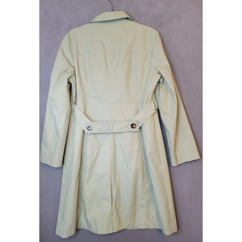 Michael Kors Trench Coat Womens Size L Mint Green GUC! - Picture 3 of 16